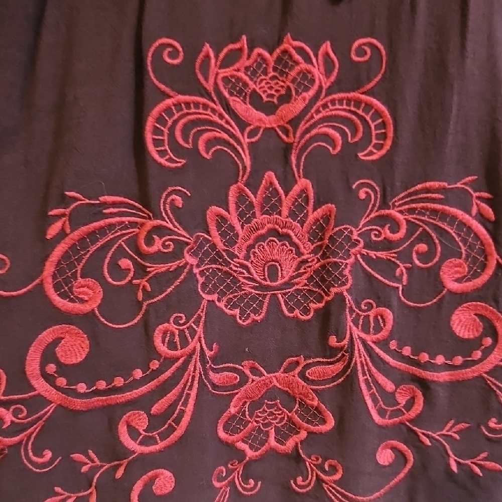 Flying Tomato Brown Tunic with Pink Embroidery - Picture 3 of 5